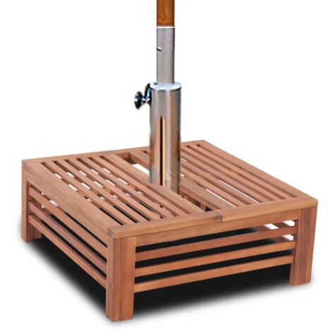 Couverture de support de parasol en bois
