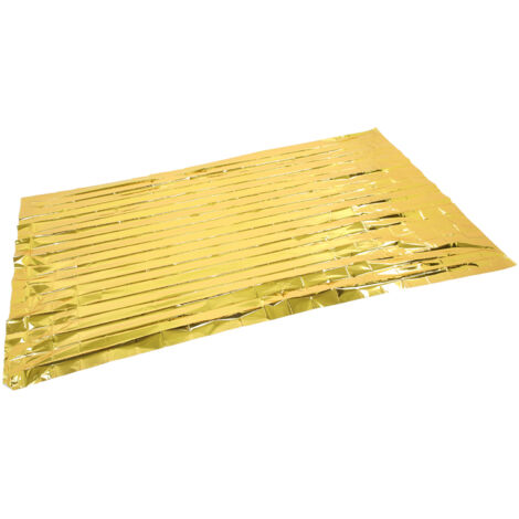 Couverture de survie en PET aluminisé, compacte et légère - 210x160 cm - Parfaite pour randonnée, camping, premiers secours et survie en plein air