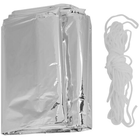 Couverture de survie réfléchissante pour camping, randonnée et abri d'urgence portable