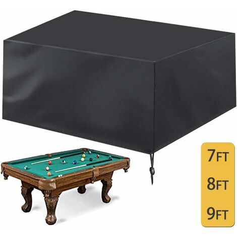 Couverture de table de billard, 7 8 9ft Couvertures de table de billard avec cordon de serrage Couverture de table imperméable durable pour table de billard / table rectangulaire (8 pi : 103 x 53 x 32