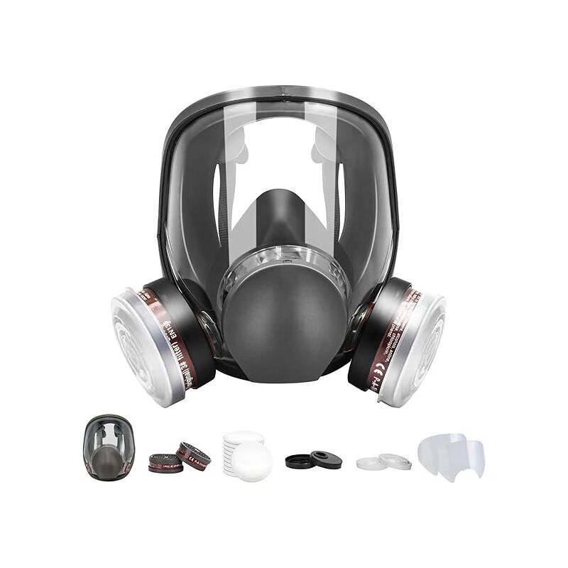 Couverture de Visage Réutilisable avec des, Combinaison complete 6800 facial complet Respirateur, avec filtre à vapeur organique, pour la peinture,