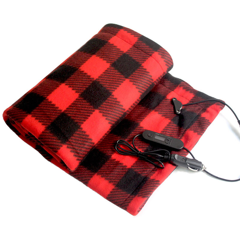 Couverture de voiture électrique chauffante 12V, polaire de voyage avec réglage de la température, pour voiture, camping-car, utilisation en hiver, à