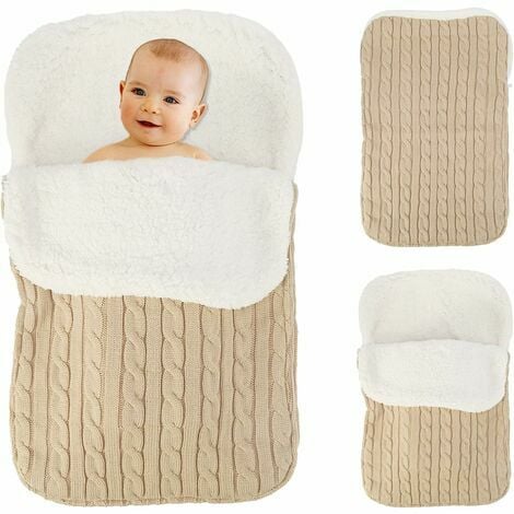 Moufles d'hiver pour Bébé 0 à 3 ans Enfant Garçon Fille Moufles Tricot Ours  Gants avec Corde Epais Mitaines Polaire,Bleu