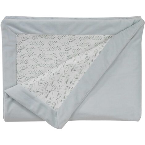 Couverture double face esprit nature Sauge 75x100 cm