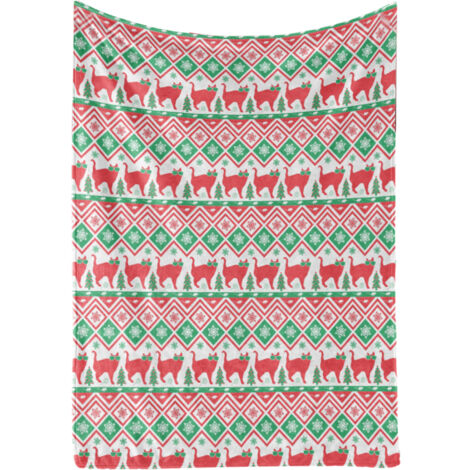 Couverture Douce Chat Imprimé 140x200 cm - Toute Saison, Design de Noël