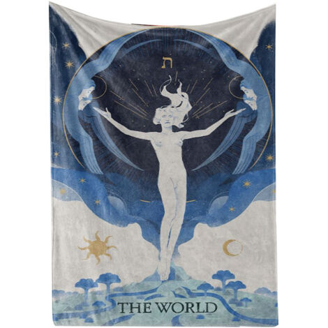 Couverture Douce Divination Tarot Canapé Décor Festif 100x120cm