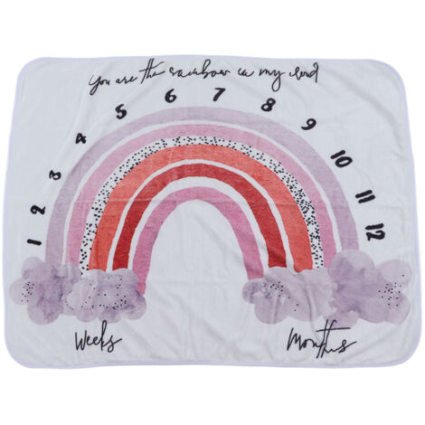 Couverture Douce pour Nouveau-né avec Motifs Colorés - Idéale pour Photos de Bébé de 1 à 12 Mois