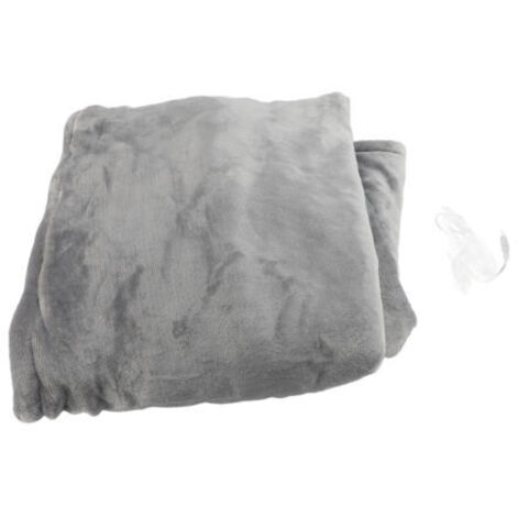 Couverture électrique 12v Carrière Flanelle Sherpa 3 Niveaux de chauffage portables chauffés pour le voyage à l'extérieur 59x39,4 pouces gris clair