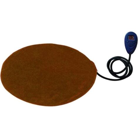 Couverture électrique pour animaux de compagnie avec minuterie d'arrêt automatique,température réglable,cordon,résistante aux morsures,lavable,marron
