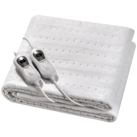 Couverture électrique Wellness duo white 60/120w 160x140cm 3niv.2 control indep.auto off lavable