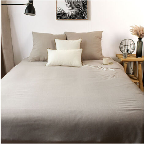Couverture en jacquard Beige 180x220 cm