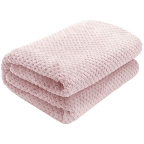 COUVERTURE EN PELUCHE DIAMOND DIRTY PINK