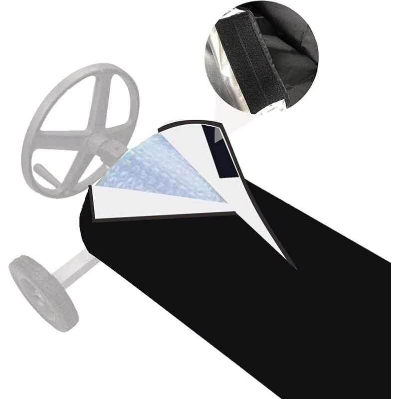 Fitags - Couverture Enrouleur Bâche Piscine en Tissu Imperméable,Couverture de Protection Piscine Extérieur,Couverture pour Bâche Solaire,Bâche de