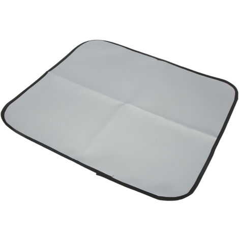 Couverture ignifuge en fibre de verre silicone grise, coins arrondis, pour pique-nique, camping et randonnée