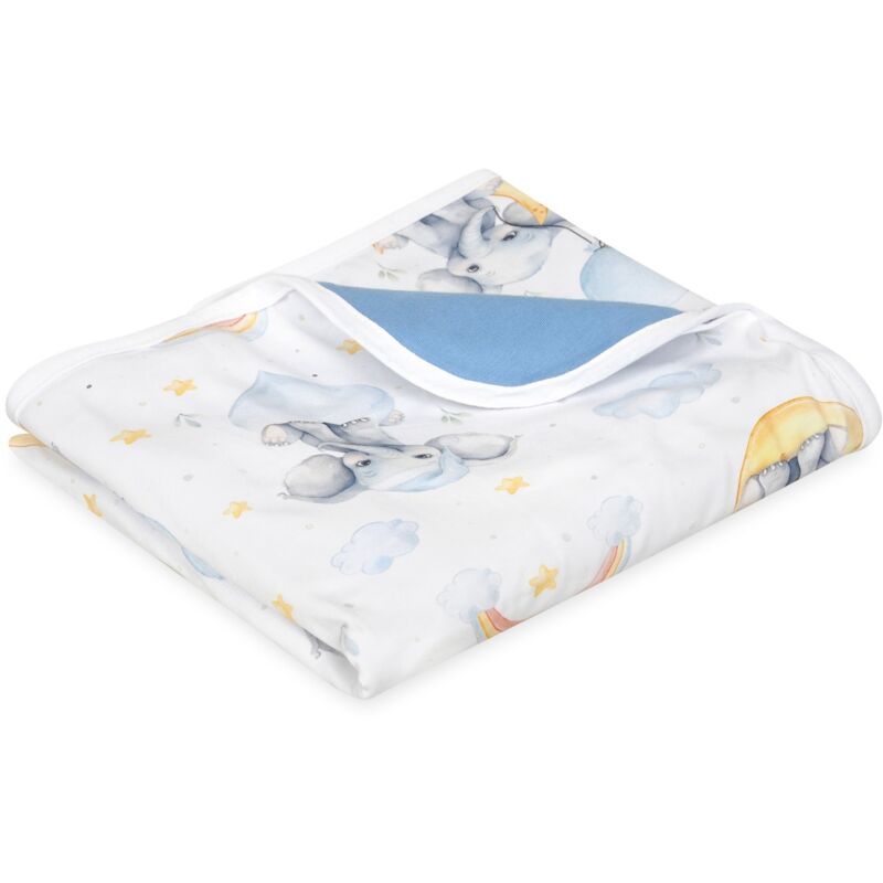 Couverture INES, double face, coton, 75x100