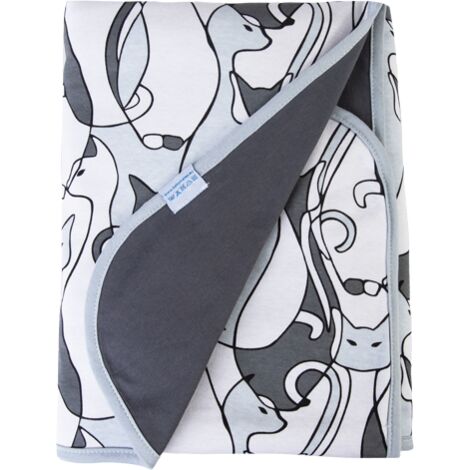 Couverture INES double face en coton en boîte 75x100