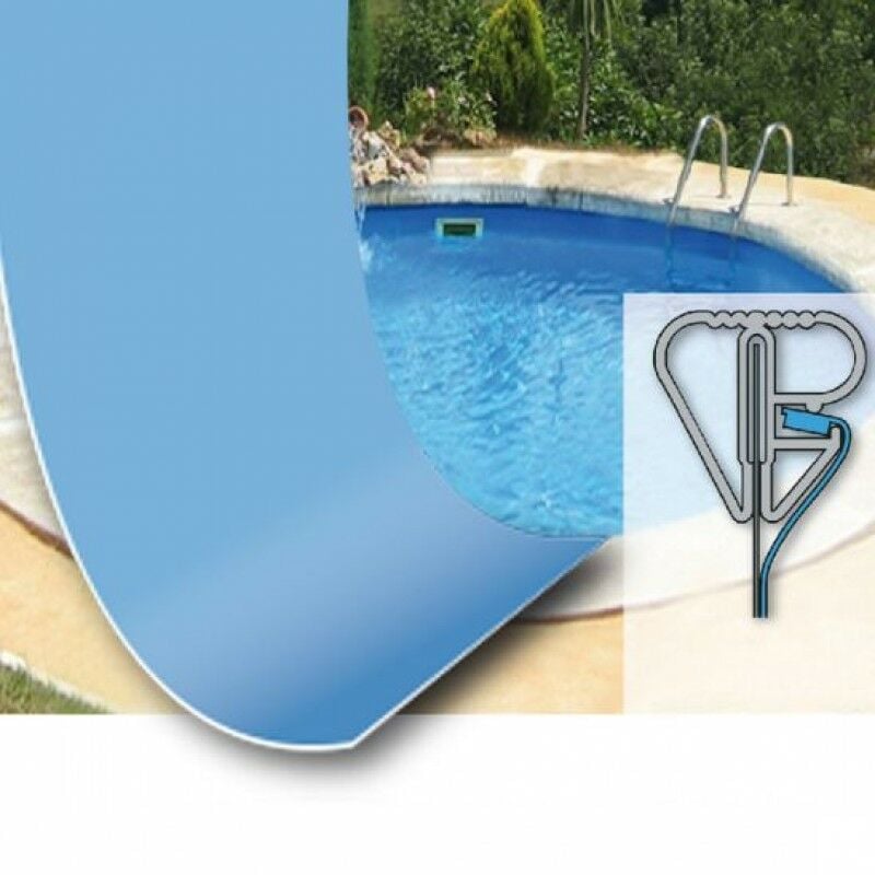 Couverture intrieure pour piscine ronde 750 cm h 120 cm Bleu 0.6 mm