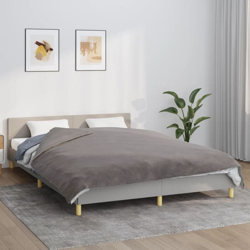 Vidaxl - Couverture lestée avec housse Gris 200x200 cm 13 kg Tissu