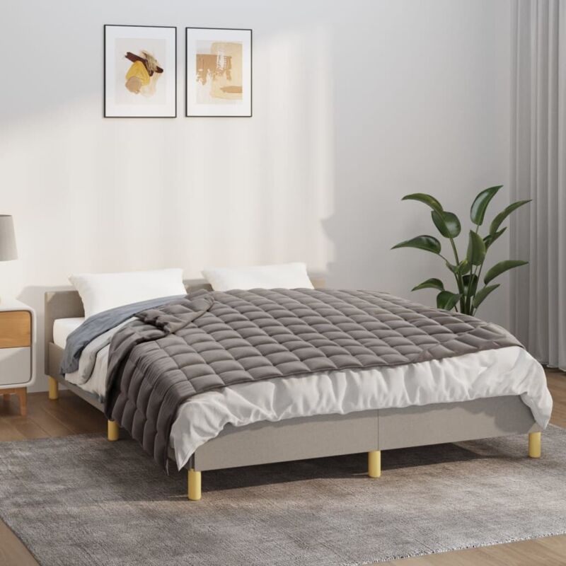 vidaXL Couverture lestée Gris 122x183 cm 5 kg Tissu