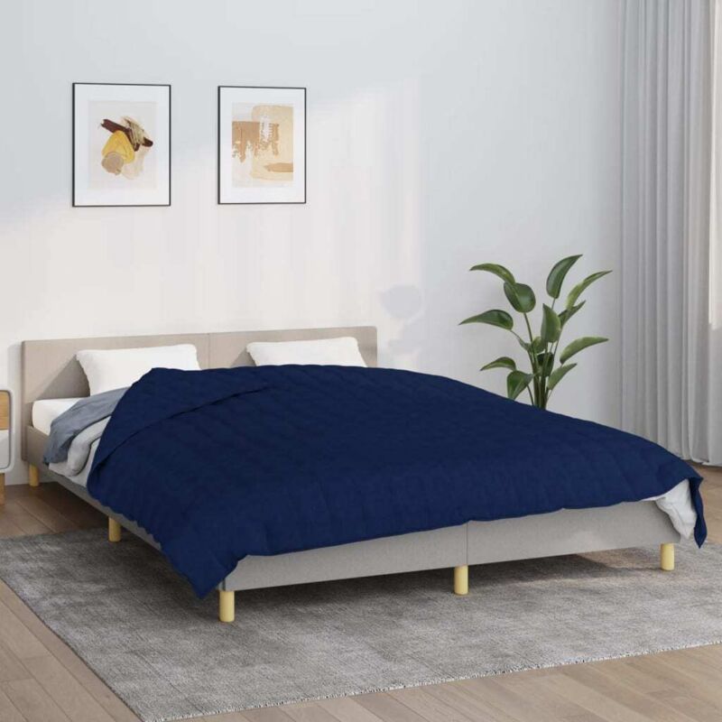 Couverture lestée Bleu 220x240 cm 11 kg Tissu