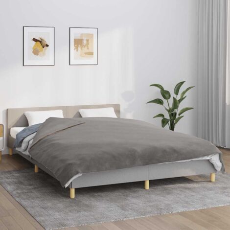 Couverture lestée avec housse - Style Contemporain Gris 200x200 cm 13 kg Tissu BV119396 - BonneVie