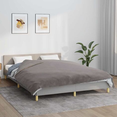 Couverture lestée avec housse，Couverture Pondérée，Couverture douce，hiver Gris 200x200 cm 9 kg Tissu VDVM292813