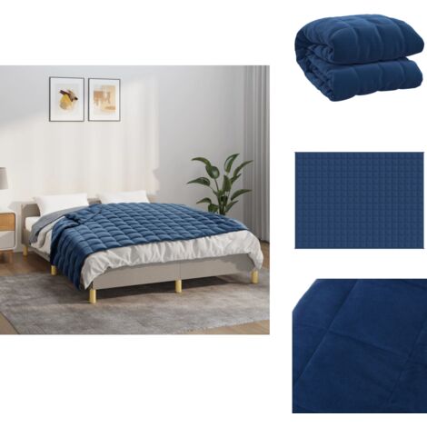 Couverture lestée Bleu 150x200 cm 11 kg Tissu - Couverture Lestée - Couverture Poids - Literie - Sommeil Profond - Relaxation