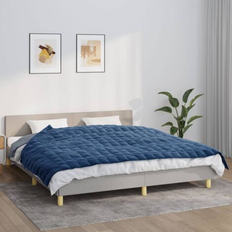Couverture lestée Bleu 155x220 cm 7 kg Tissu CFW41330
