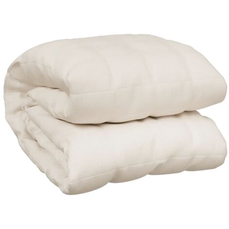 Couverture lestée Crème clair 220x260 15 kg Tissu
