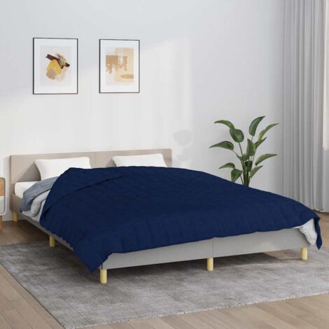 Couverture lestée  Douce et Confortable Bleu 220x235 cm 15 kg Tissu 65888