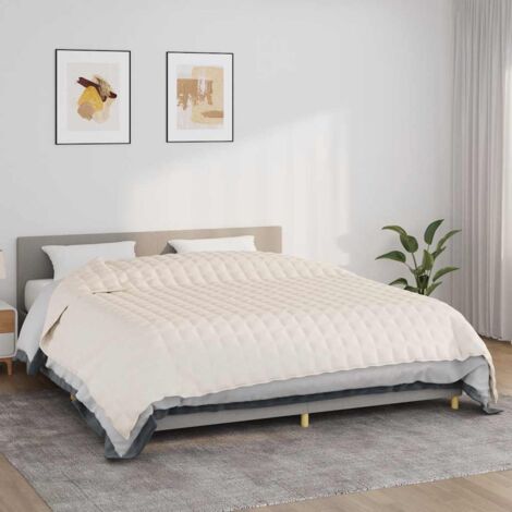 Couverture lestée  Douce et Confortable Crème clair 220x260 cm 15 kg Tissu 41876