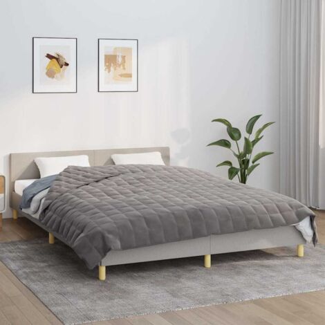 Couverture lestée  Douce et Confortable Gris 220x235 cm 15 kg Tissu 46302
