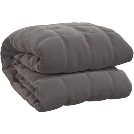 Couverture lestée Gris 220x240 15 kg Tissu