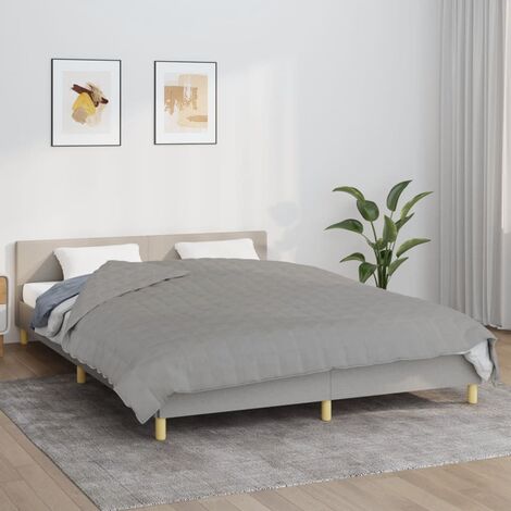 Couverture lestée - Style Contemporain Gris 200x230 cm 13 kg Tissu BV337747 - BonneVie - Gris
