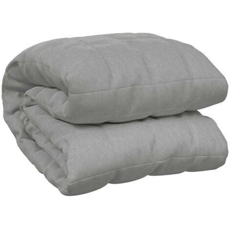 Couverture lestée,Couverture pondérée Gris 200x200 cm 9 kg Tissu CFW77526