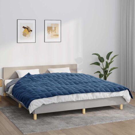 Couverture lestée，Couverture Pondérée，Couverture douce，hiver Bleu 155x220 cm 7 kg Tissu VDVM235828