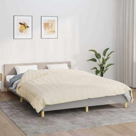 Couverture lestée，Couverture Pondérée，Couverture douce，hiver Crème clair 220x240 cm 15 kg Tissu VDVM733194