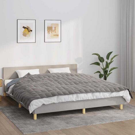 Couverture lestée，Couverture Pondérée，Couverture douce，hiver Gris 155x220 cm 11 kg Tissu VDVM112483