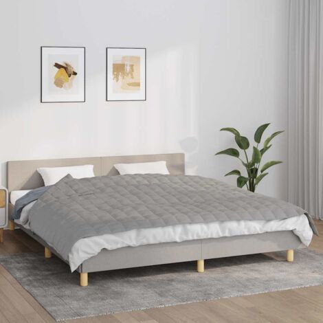 Couverture lestée，Couverture Pondérée，Couverture douce，hiver Gris 155x220 cm 11 kg Tissu VDVM653921