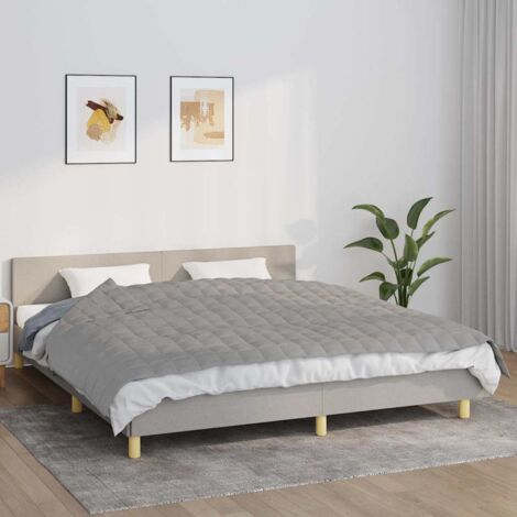 Couverture lestée，Couverture Pondérée，Couverture douce，hiver Gris 155x220 cm 7 kg Tissu VDVM577689