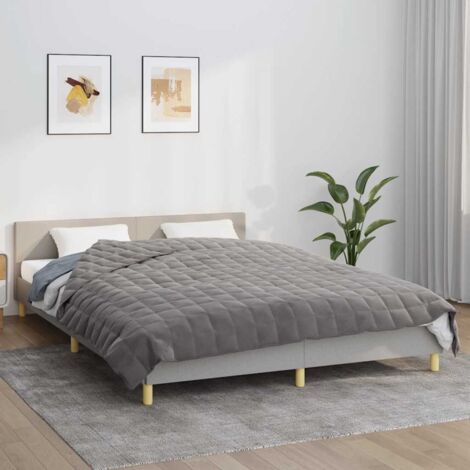 Couverture lestée,Couverture Pondérée,Couverture douce,hiver Gris 200x200 cm 13 kg Tissu VDVM253164