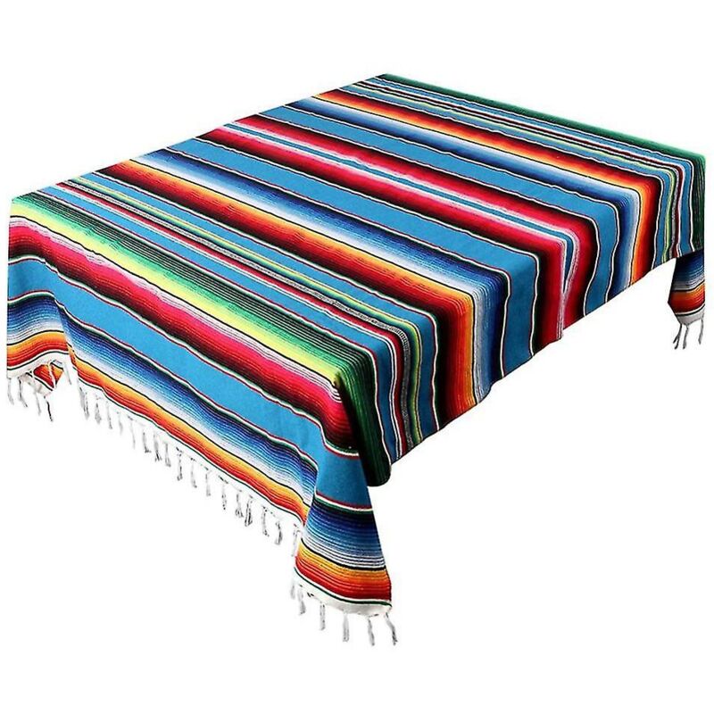 Couverture mexicaine Sarape Tapis de pique-nique Nappe Hot Rod pour fête de yoga, 120x180cm