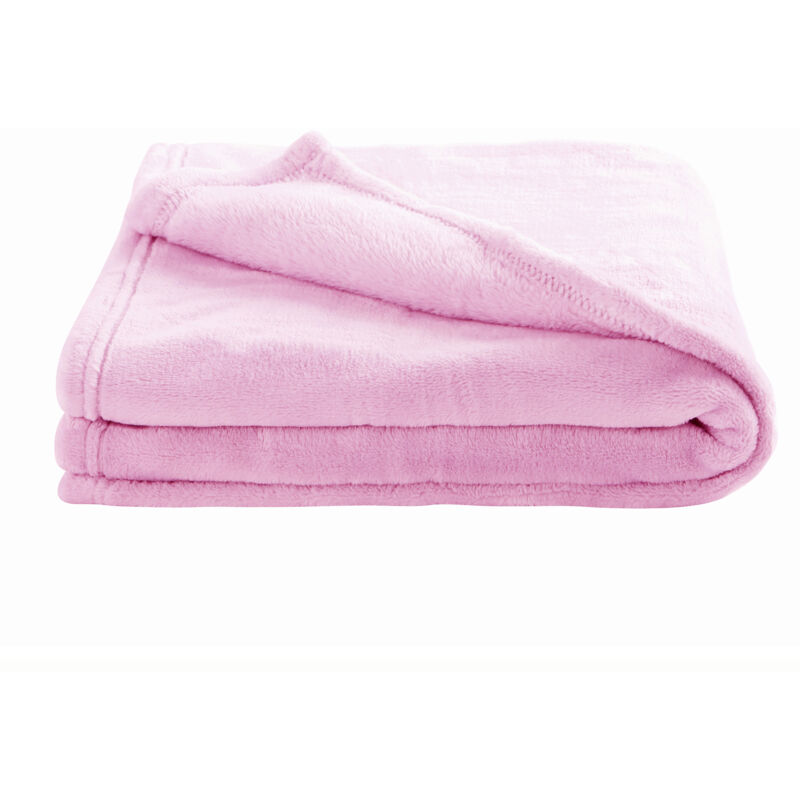 Doux Nid - Couverture Microfibre Microdoux - 100x150cm - Rose clair