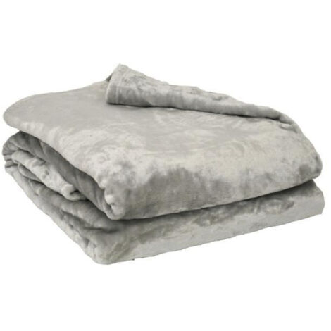Couverture microflanelle 220x240 cm perle