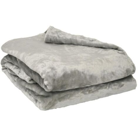 Couverture Microflanelle Toison d'Or - 130 x 170 cm - Coloris Perle