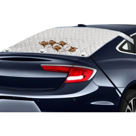 Couverture Pare Brise Voiture - Protection Pare Brise Hiver  Housse Antigel pour Vitre Arrière  Magnétiques Bâche Pare Brise  Bache Voiture Exterieur, Anti Neige, Poussière, Feuilles Et Soleil UV