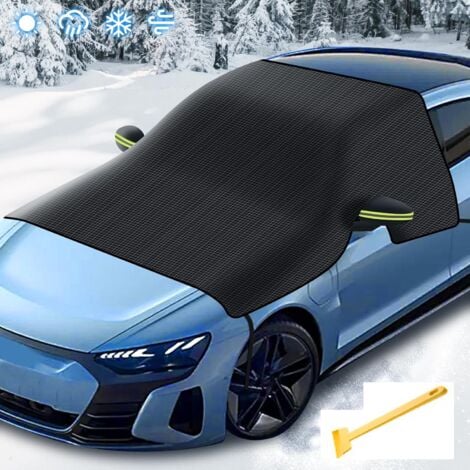 IBUYKE Couverture Pare-Brise Voiture, Protege Pare Brise Givre, Protection Pare Brise Hiver, Universelle Imperméable Bache Pare Brise Voiture, Antineige, UV, Pare-Poussière,Envoyer une pelle à neige 270 x 14