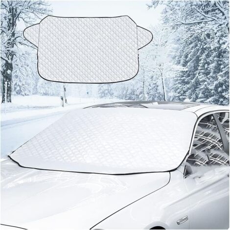Couverture Pare-brise Voiture - Protection Hiver/été, 145x110 Cm, Anti-neige, Anti-pluie, Anti-UV, Repliable