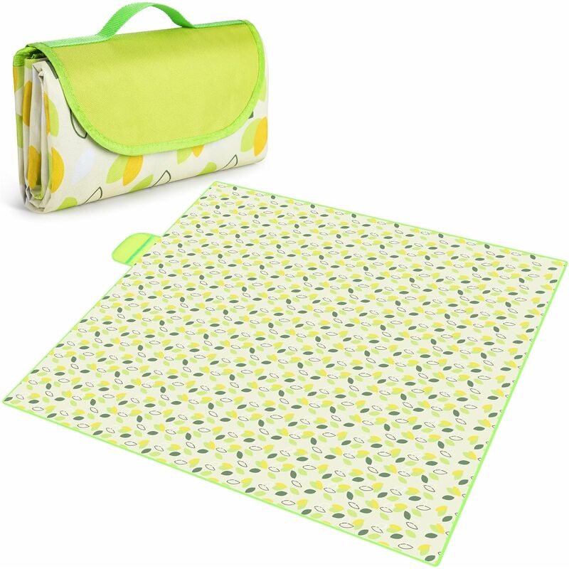 Couverture Pique Nique 200x200 CM, Nappe Pique Nique Impermeable Lavable Tapis Picnic, Picnic Blanket Tapis de Plage Polyvalent