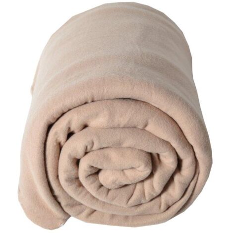 Couverture Polaire Grand Confort Sable 240x220 cm